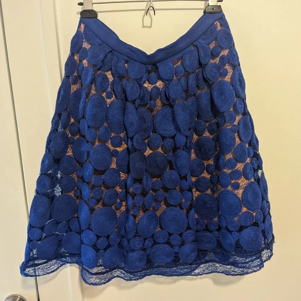 Anthropologie Eva Franco Blue "Albustru" Circle Skirt - Picture 3 of 16